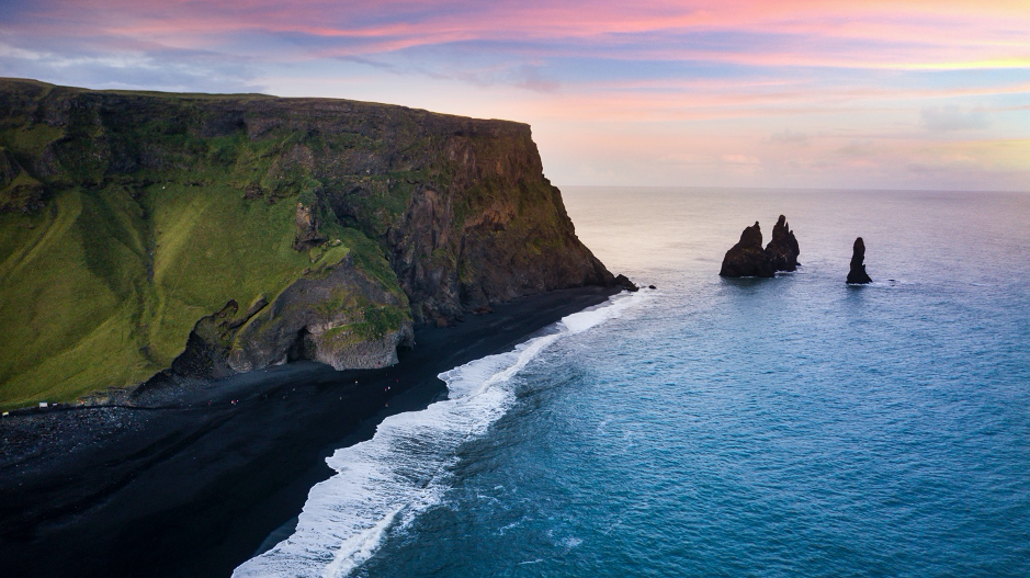 Black sand beach 