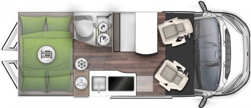 Forster Van 599 VB Sleeping space
