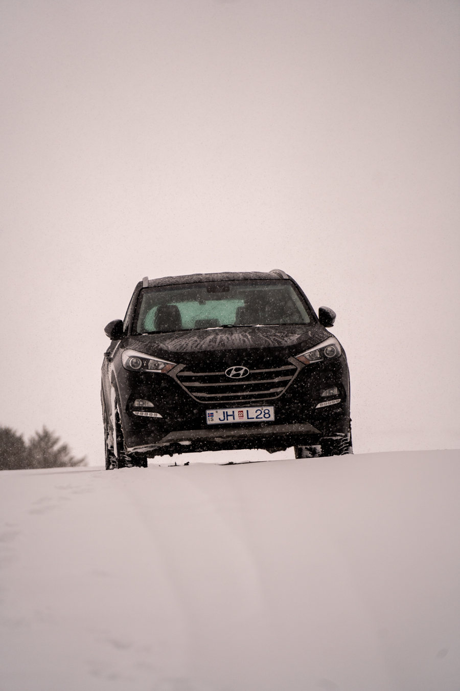 Hyundai Tucson in snowy Iceland