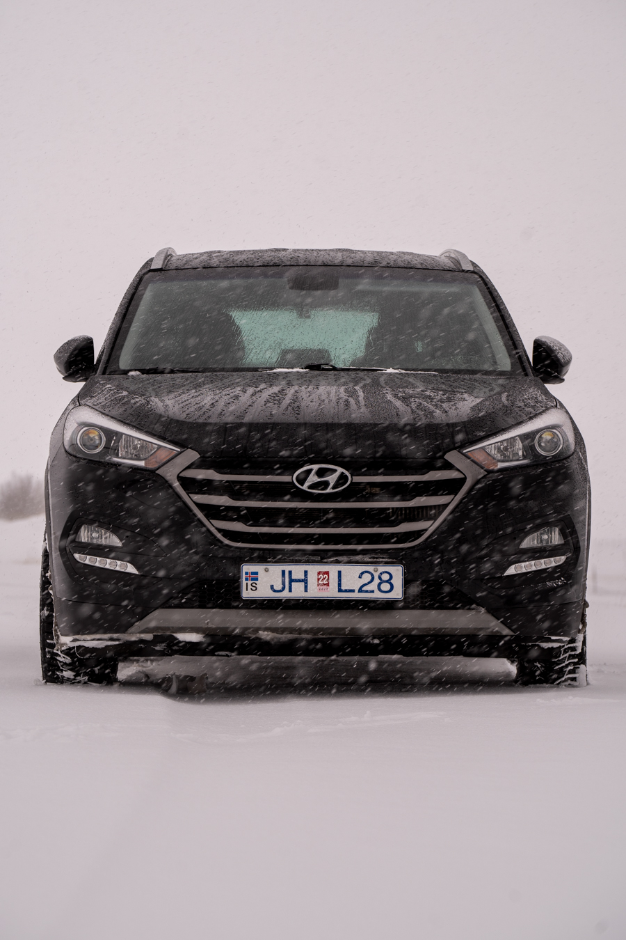 Hyundai Tucson w śniegu na Islandii