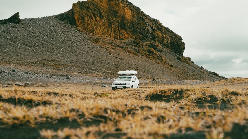 Duster parked in Iceland highlands