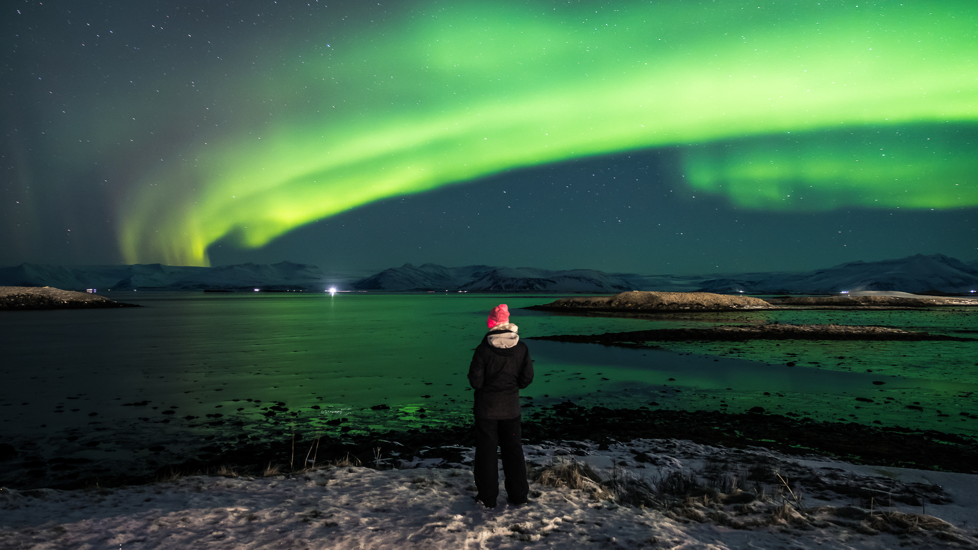 Northern lights Iceland Hofn