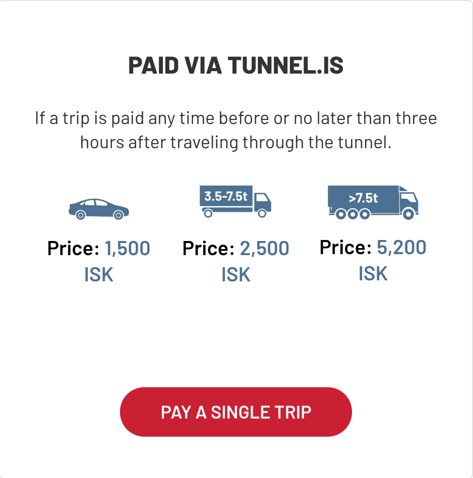 Come pagare i tunnel in Islanda